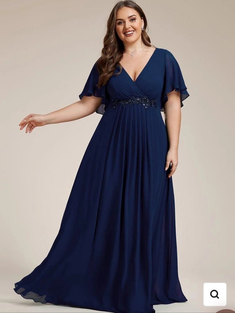 Nwt 20 Or 2XL Ever Pretty Blue Maxi Dress,zipper In The Back